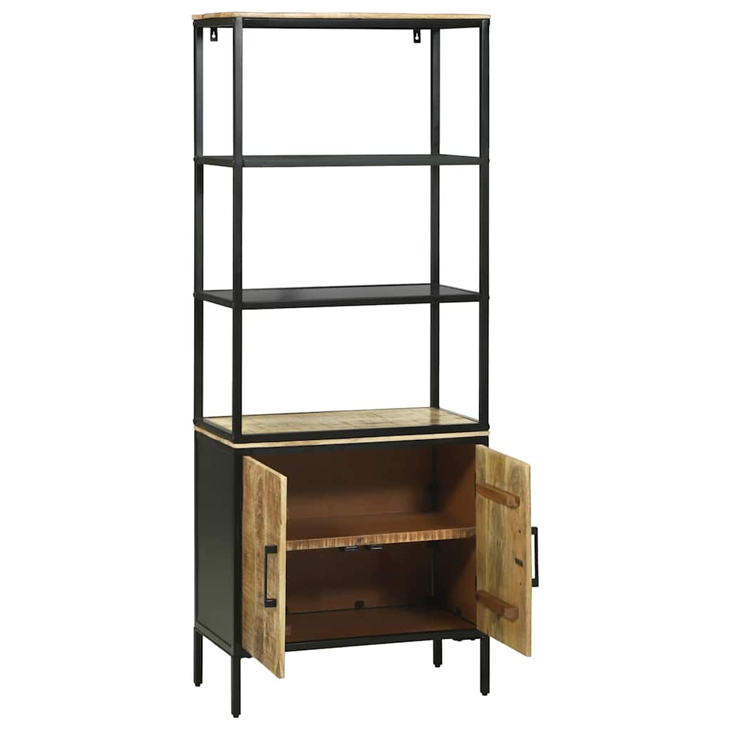Highboard Brun 70 X 35 X 180 Cm Massivt Mangotræ - Billede 4