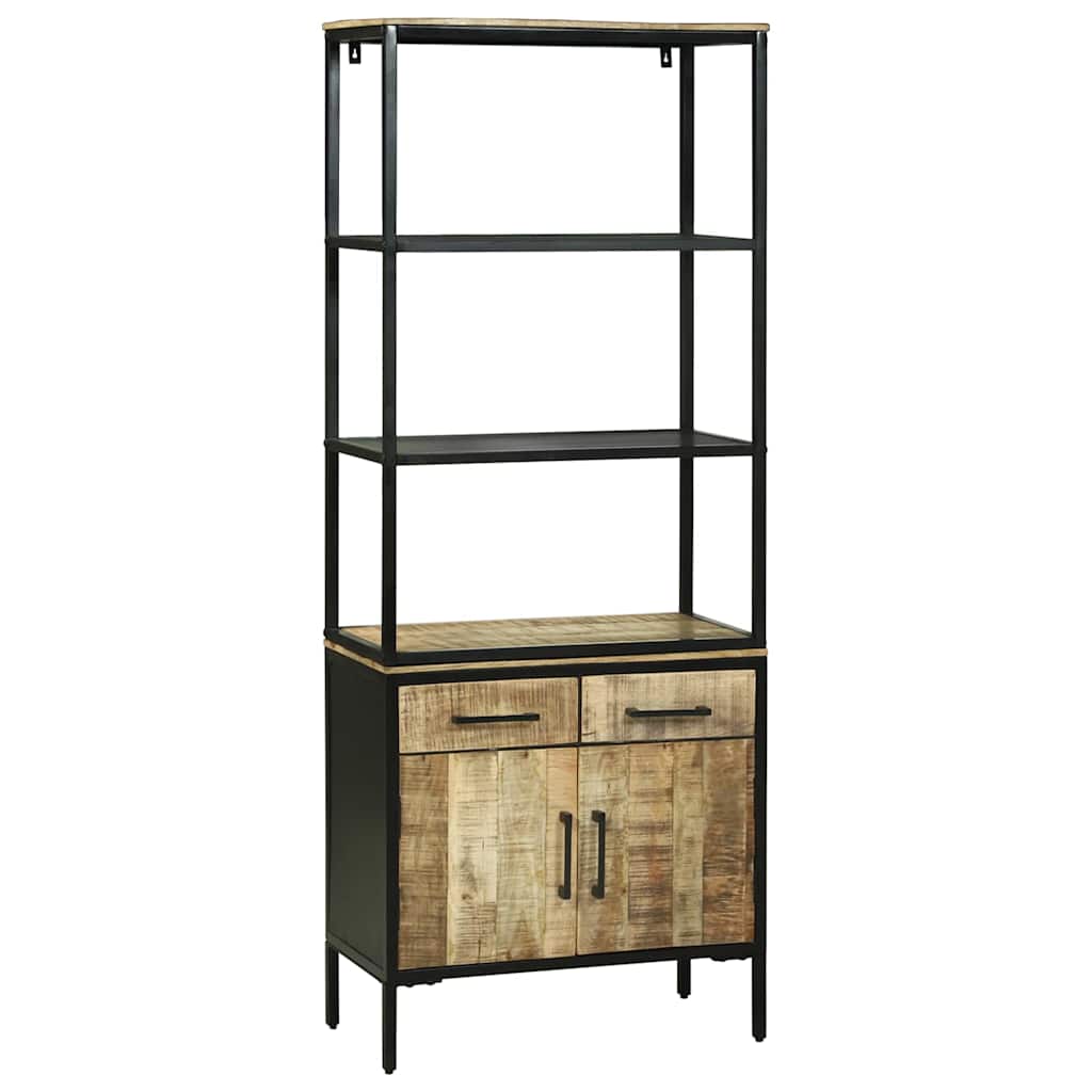 Highboard Brun 70 X 35 X 180 Cm Massivt Mangotræ - Billede 2