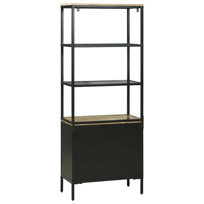 Highboard Brun 70 X 35 X 180 Cm Massivt Mangotræ - Billede 7