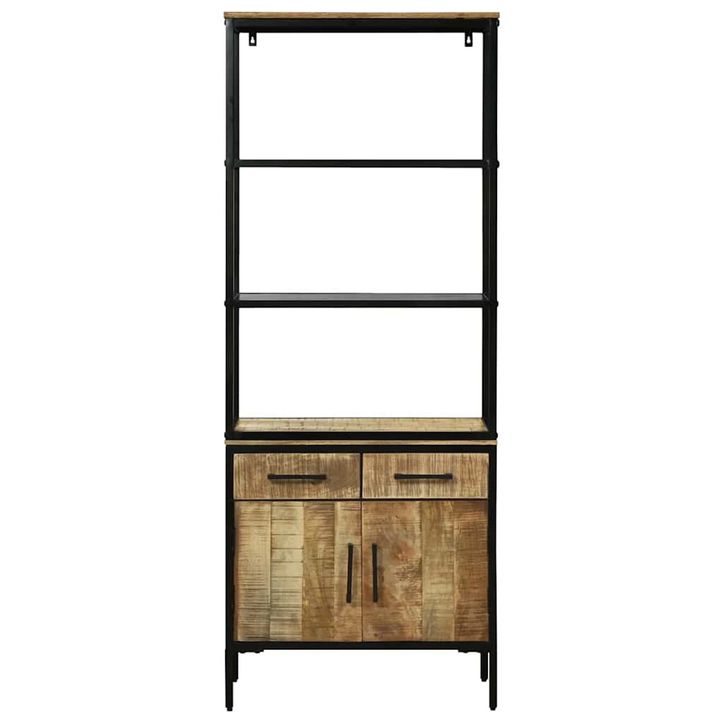 Highboard Brun 70 X 35 X 180 Cm Massivt Mangotræ - Billede 5