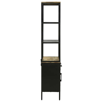 Highboard Brun 70 X 35 X 180 Cm Massivt Mangotræ - Billede 6