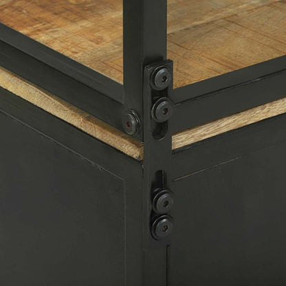 Highboard Brun 70 X 35 X 180 Cm Massivt Mangotræ - Billede 10
