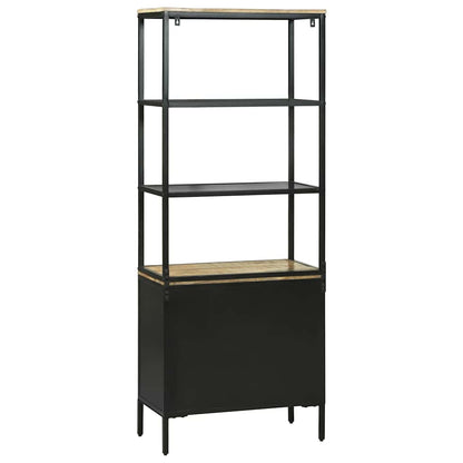 Highboard Brun 70 X 35 X 180 Cm Massivt Mangotræ - Billede 7