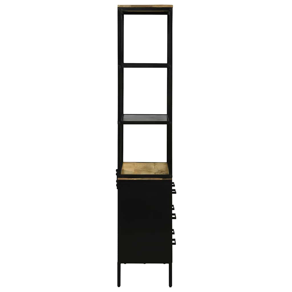 Highboard Brun 70 X 35 X 180 Cm Massivt Mangotræ - Billede 6