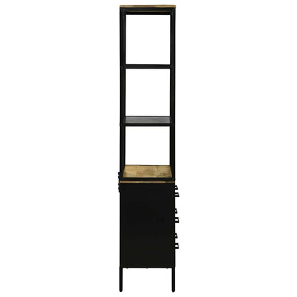 Highboard Brun 70 X 35 X 180 Cm Massivt Mangotræ - Billede 6