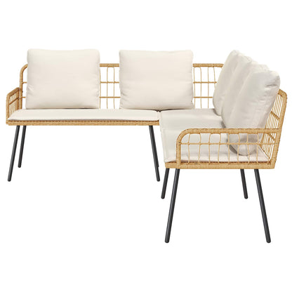 Havesofa Sæt Med Pude 2 Dele Polyrattan - Billede 4