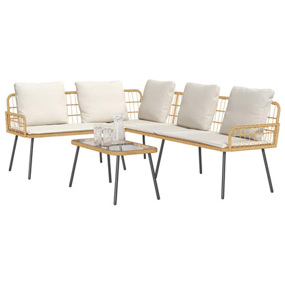 Havesofa Sæt Med Pude 2 Dele Polyrattan - Billede 3