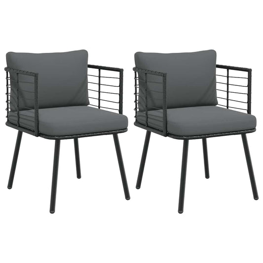 Havestole 2 Stk. Med Hynder Polyrattan