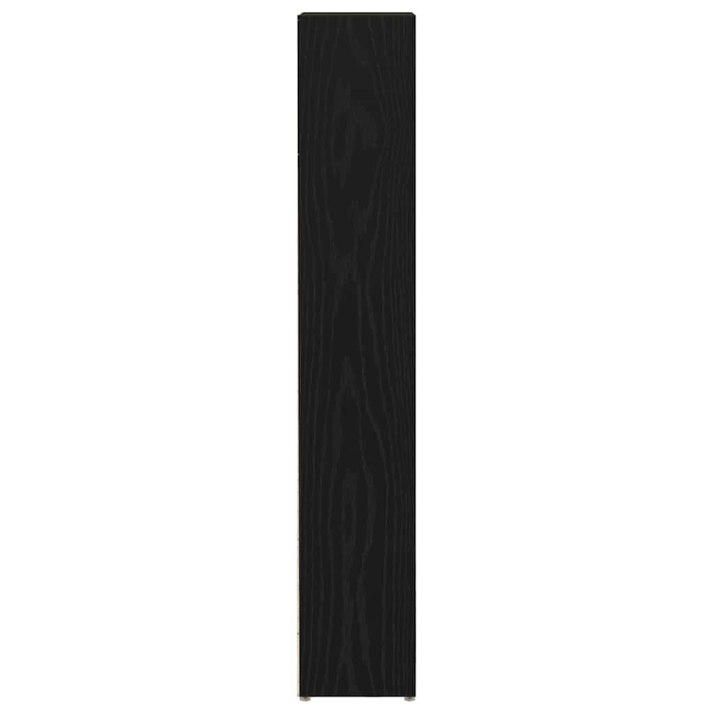 CD-reoler 2 Stk. 21x16x93,5cm Konstrueret Træ Sort Egetræsfarve - Billede 6