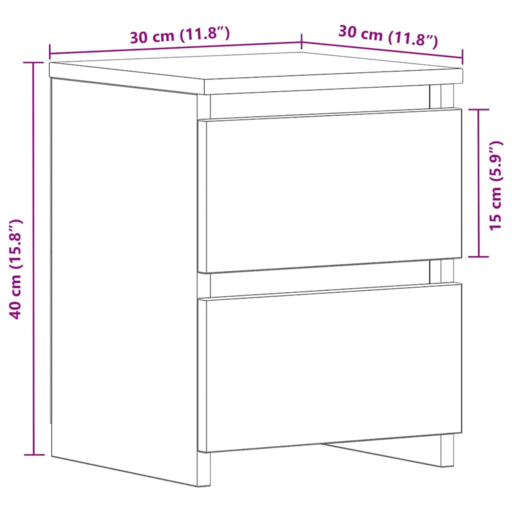 Natskab 30 X 30 X 40 Cm Konstrueret Træ - Billede 12