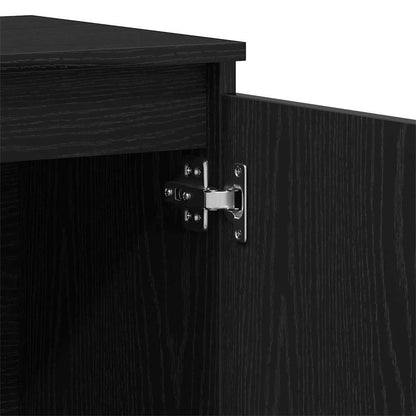 Sideboard Med Skuffe Sort 102 X 35 X 60 Cm Konstrueret Træ - Billede 9
