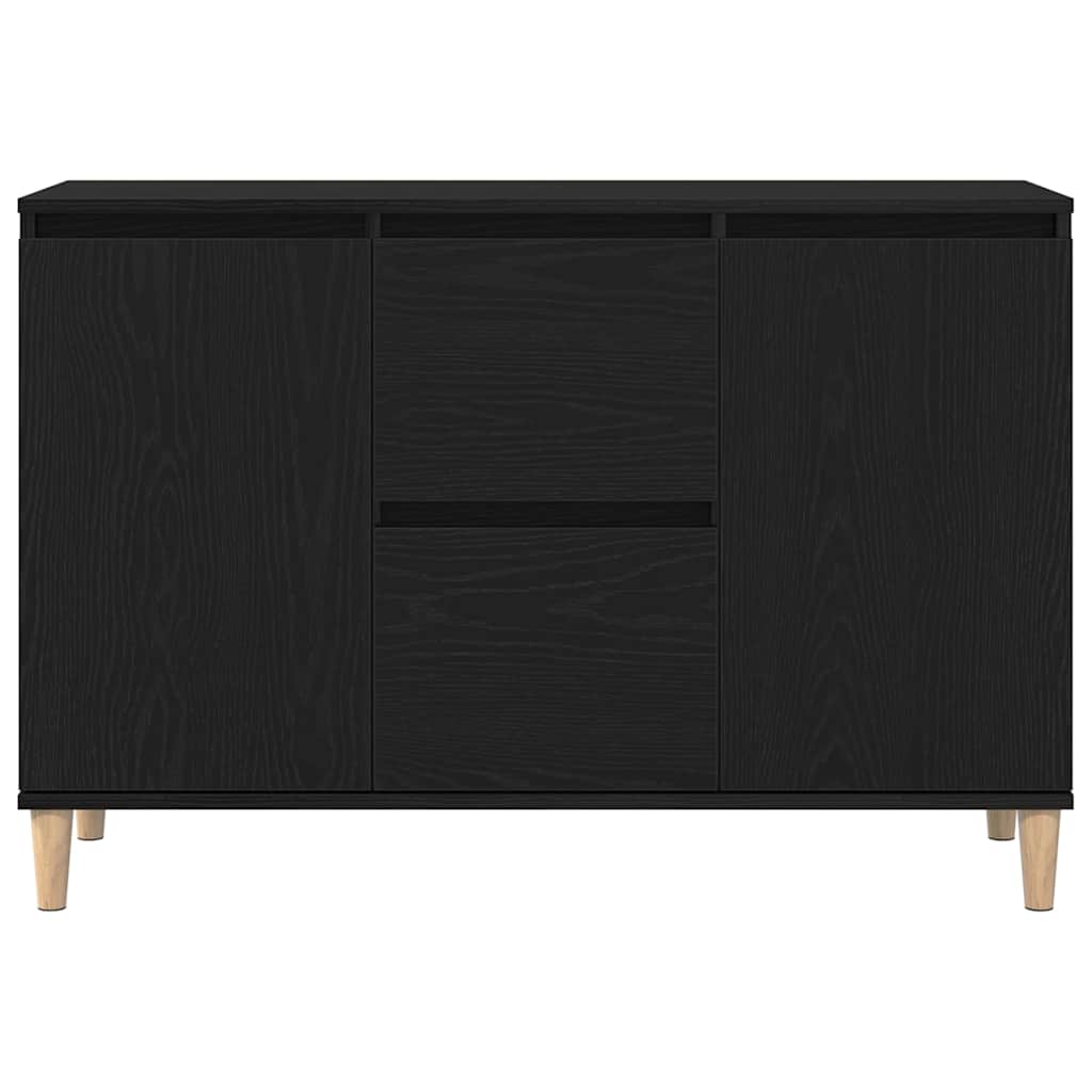 Sideboard Med Skuffe Sort 102 X 35 X 60 Cm Konstrueret Træ - Billede 7