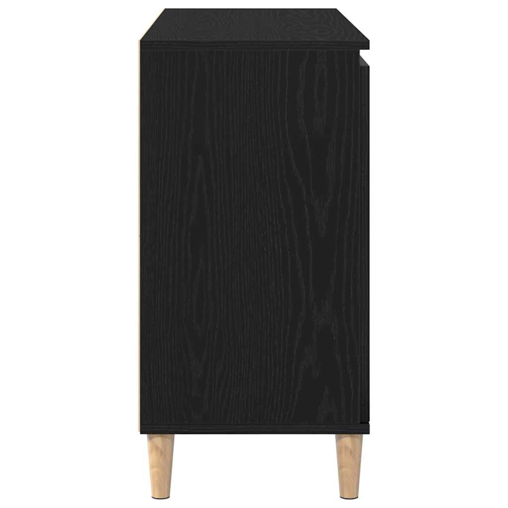 Sideboard Med Skuffe Sort 102 X 35 X 60 Cm Konstrueret Træ - Billede 8