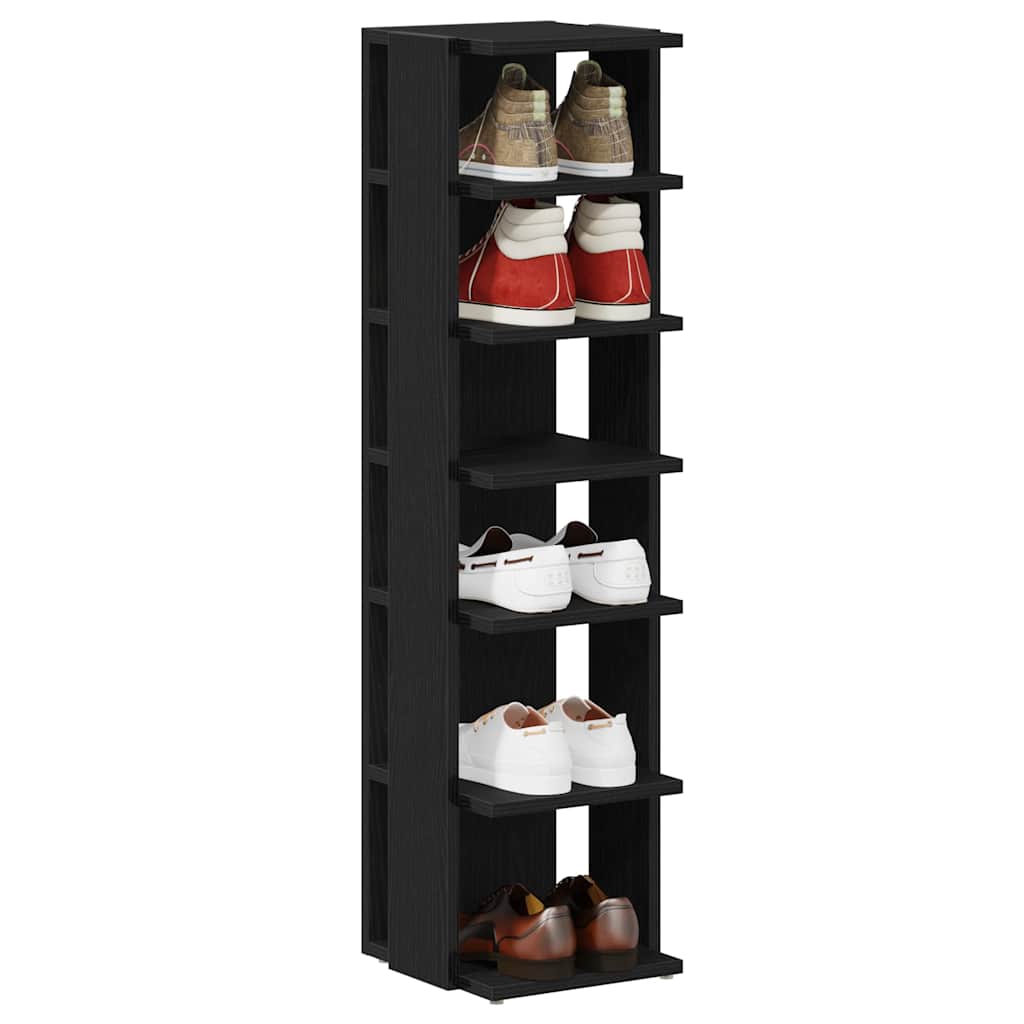 Skoskab 25x27x102 Cm Konstrueret Træ Egetræ - Billede 4