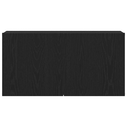 Tv-skab Sort Egetræ 80x30x41 Cm Konstrueret Træ - Billede 6