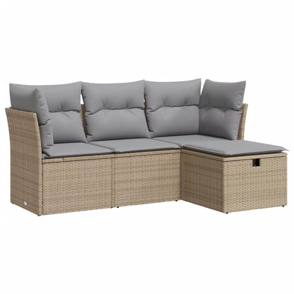 Sofasæt Til Haven 4 Dele Med Hynder Polyrattan - Billede 2