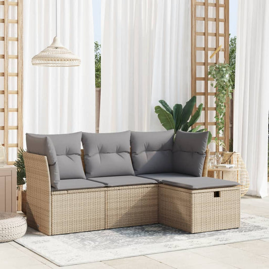 Sofasæt Til Haven 4 Dele Med Hynder Polyrattan - Hovedbillede