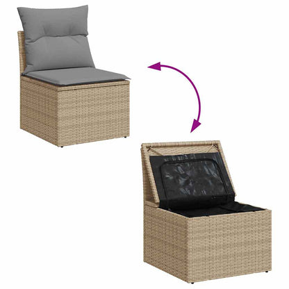 Sofasæt Til Haven 6 Dele Med Hynder Polyrattan - Billede 6