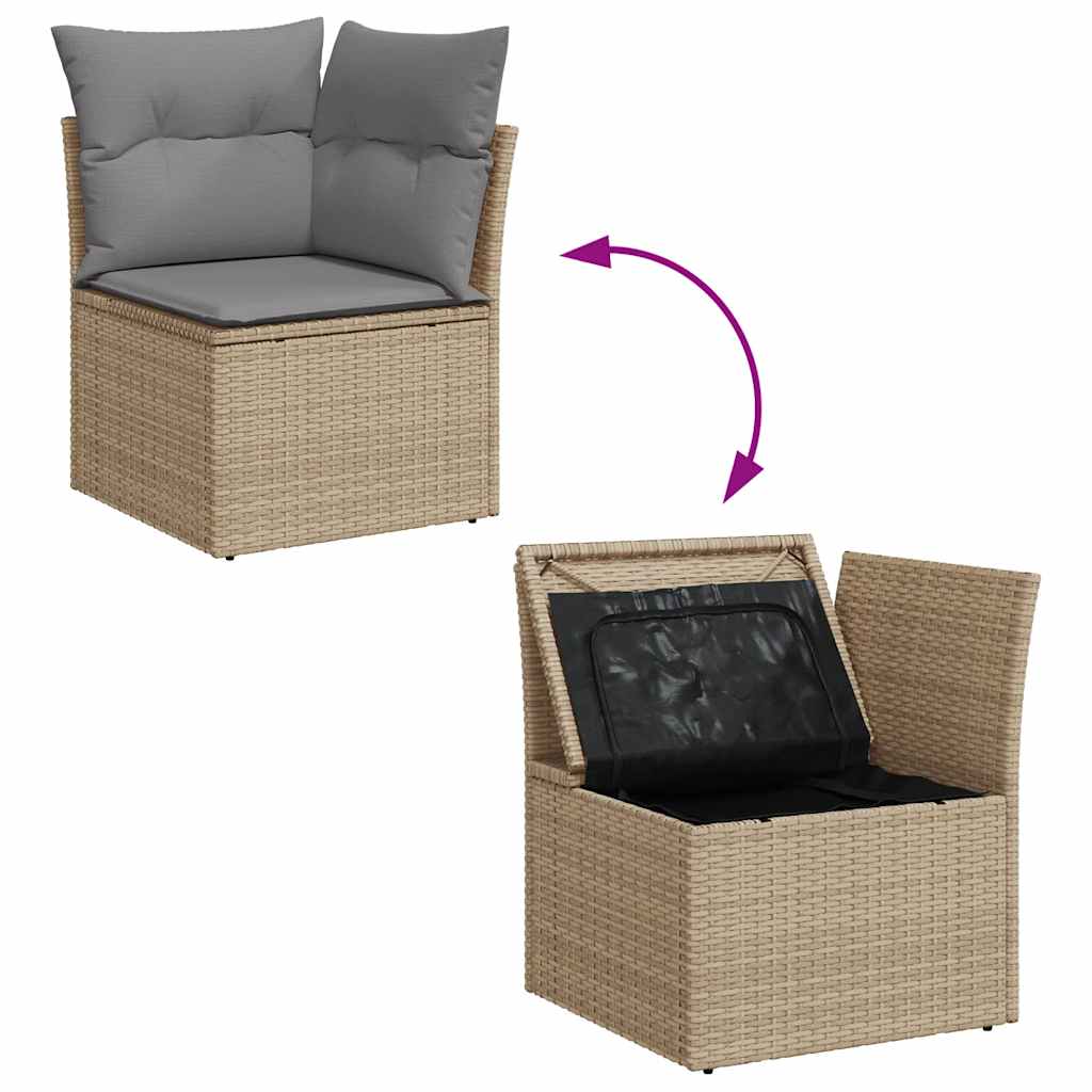 Sofasæt Til Haven 6 Dele Med Hynder Polyrattan - Billede 7