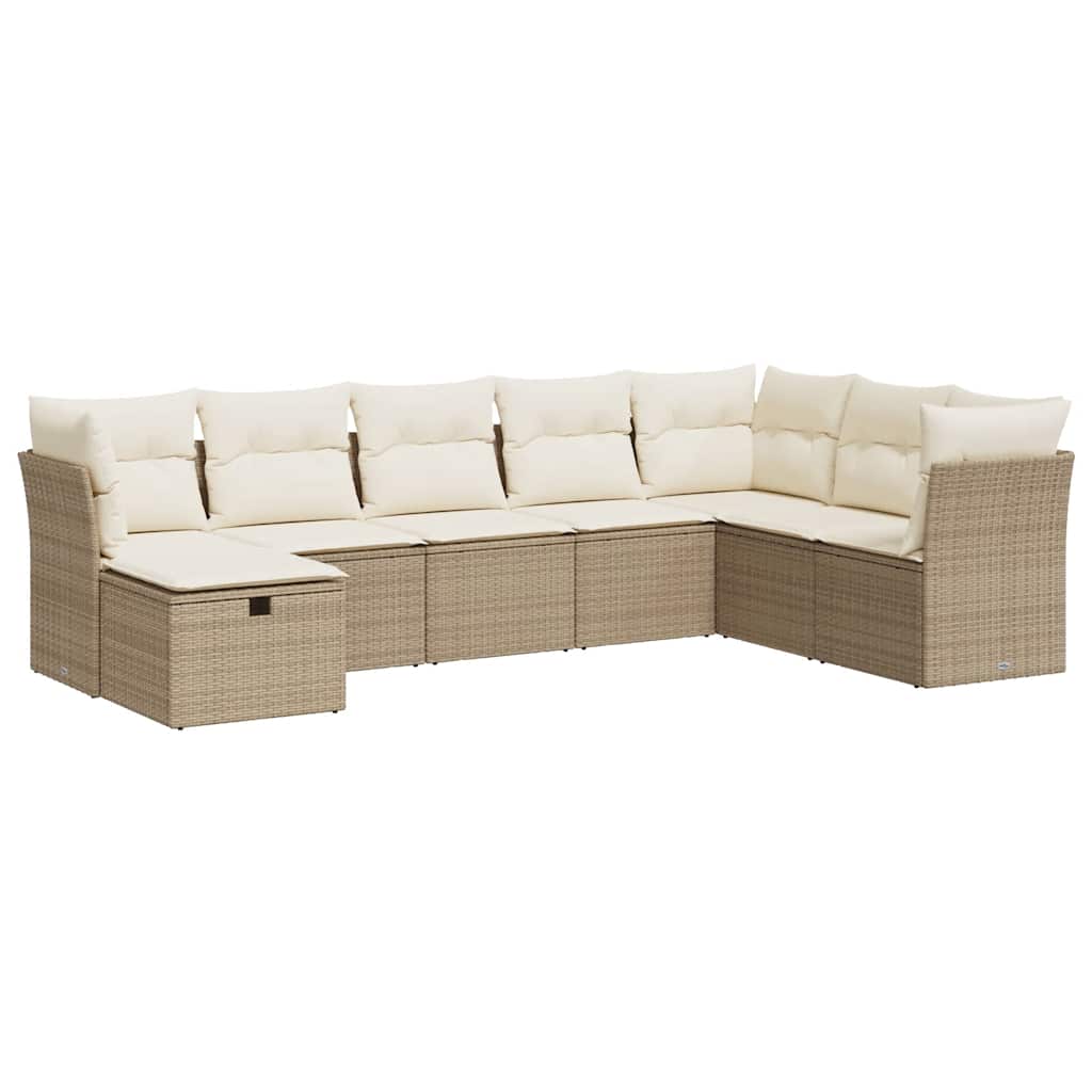 Sofasæt Til Haven 8 Dele Med Hynder Polyrattan - Billede 2
