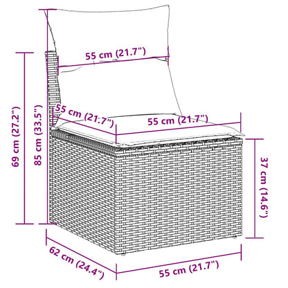 Sofasæt Til Haven 8 Dele Med Hynder Polyrattan - Billede 12