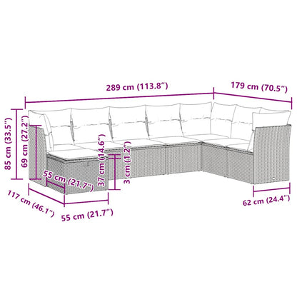 Sofasæt Til Haven 8 Dele Med Hynder Polyrattan - Billede 11