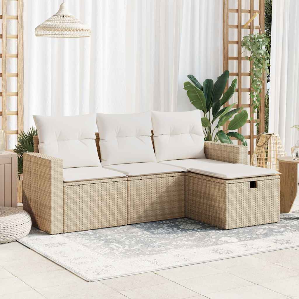 Sofasæt Til Haven 4 Dele Med Hynder Polyrattan - Hovedbillede