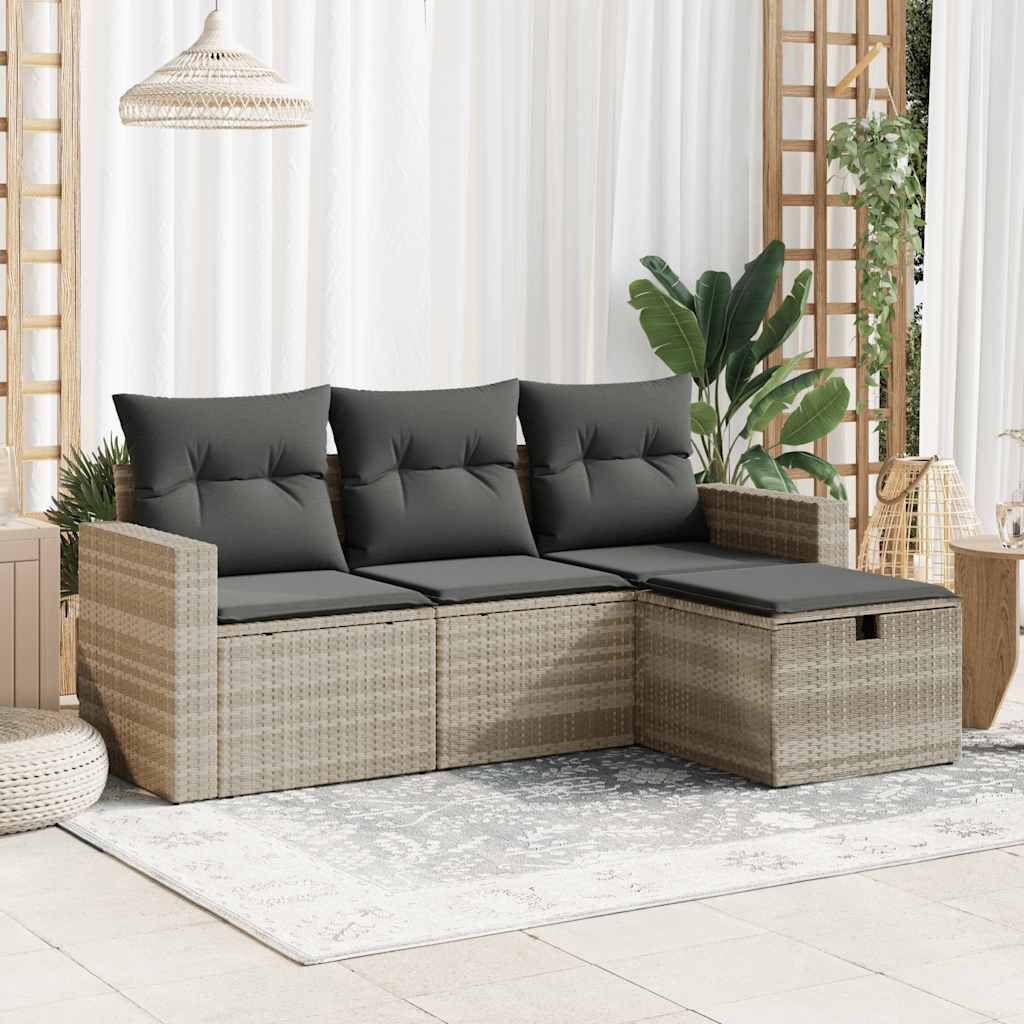 Sofasæt Til Haven 4 Dele Med Hynder Polyrattan - Variant 3325358