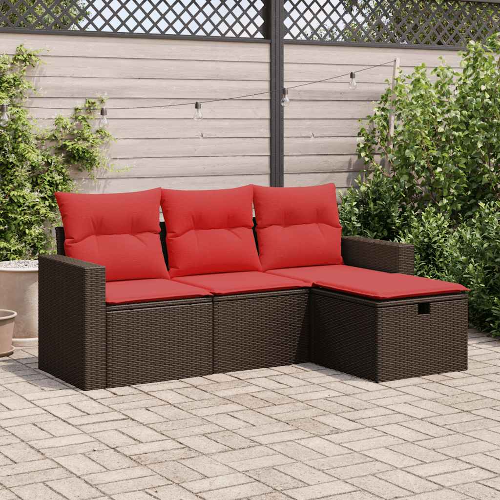 Sofasæt til Haven 4 Dele med Hynder Polyrattan