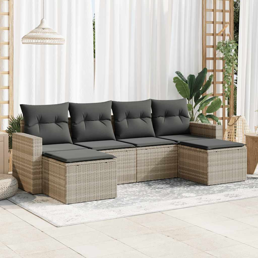 Sofasæt Til Haven 6 Dele Med Hynder Polyrattan - Variant 3325428