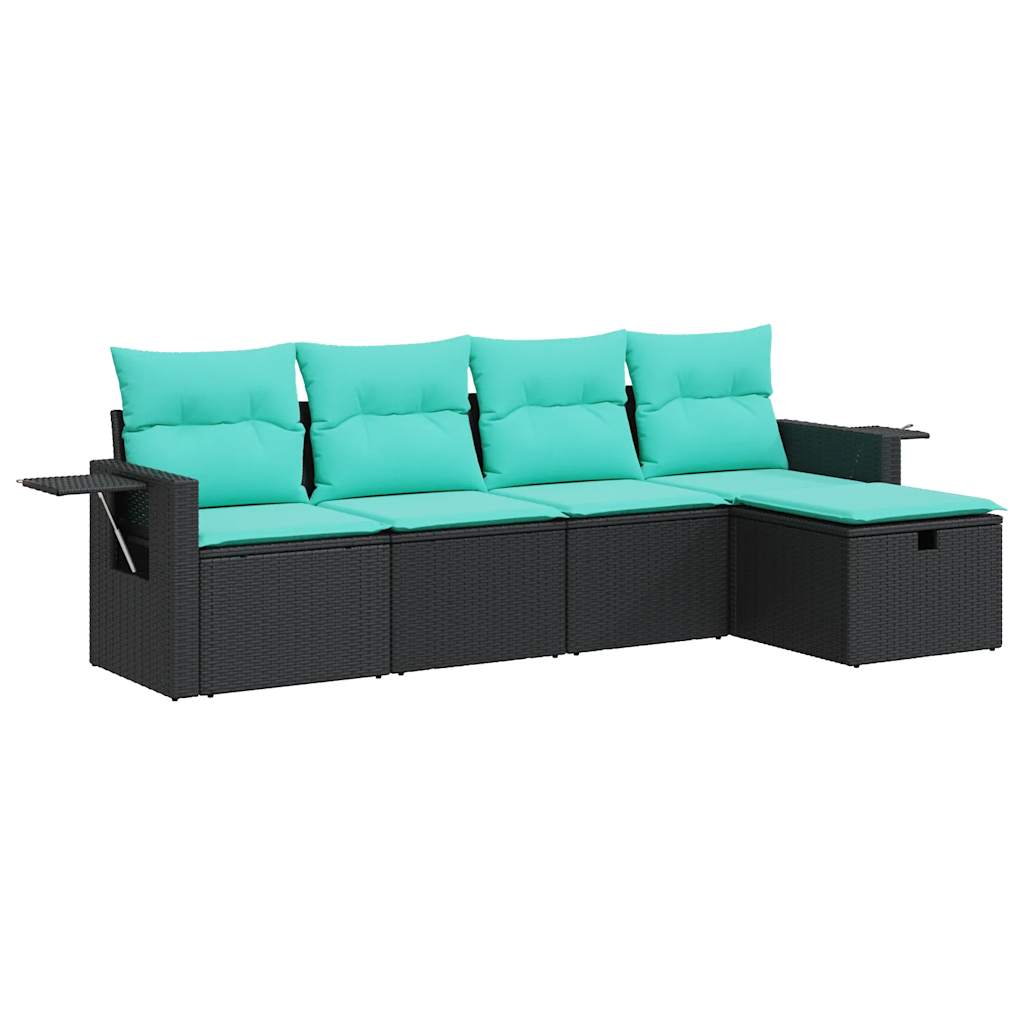 Sofasæt Til Haven 5 Dele Med Hynder Polyrattan - Billede 2