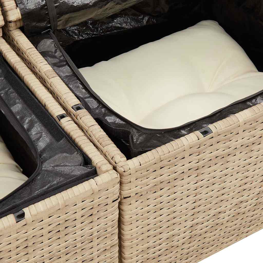 Sofasæt Til Haven 7 Dele Med Hynder Polyrattan - Billede 14