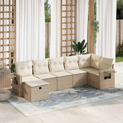 Sofasæt Til Haven 7 Dele Med Hynder Polyrattan - Hovedbillede