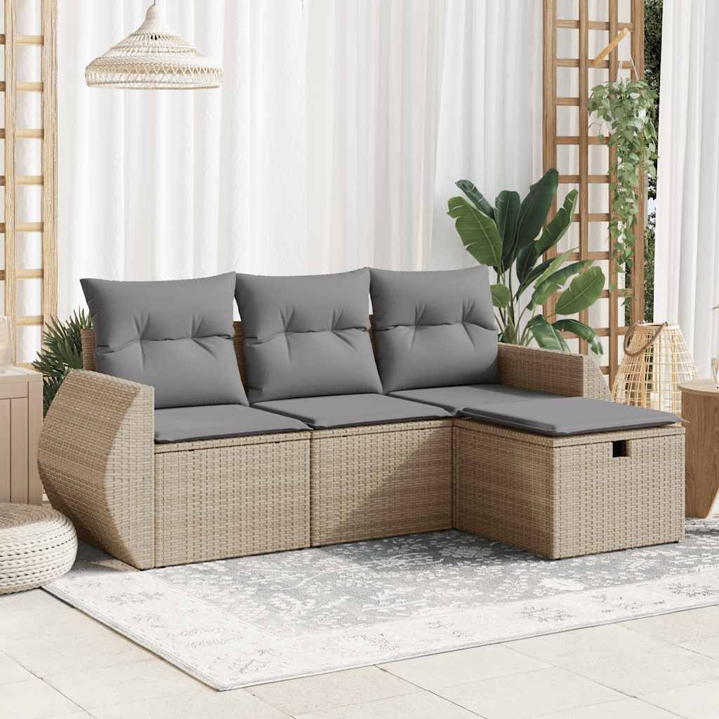 Sofasæt Til Haven 4 Dele Med Hynder Polyrattan - Variant 3325555