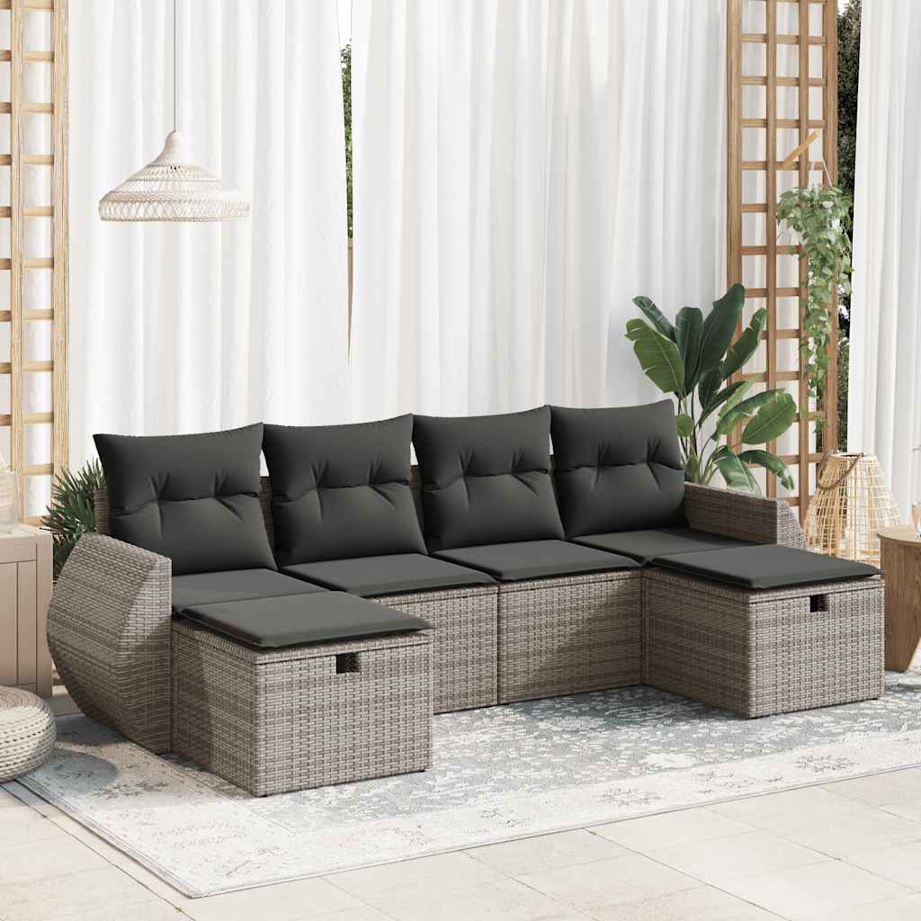 Sofasæt Til Haven 6 Dele Med Hynder Polyrattan - Variant 3325626
