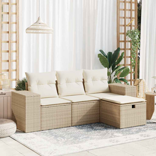 Sofasæt Til Haven 4 Dele Med Hynder Polyrattan - Hovedbillede