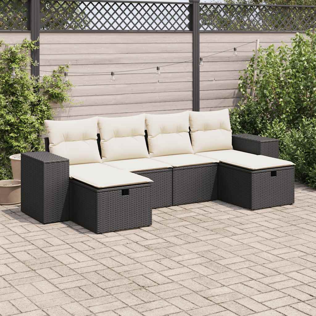 Sofasæt Til Haven 6 Dele Med Hynder Polyrattan - Variant 3325722