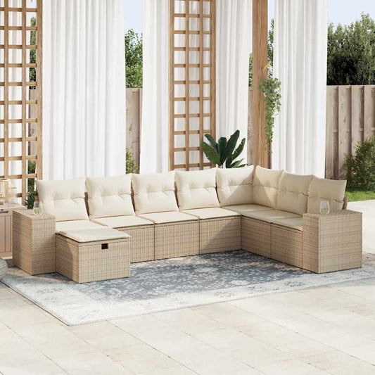 Sofasæt Til Haven 8 Dele Med Hynder Polyrattan - Hovedbillede