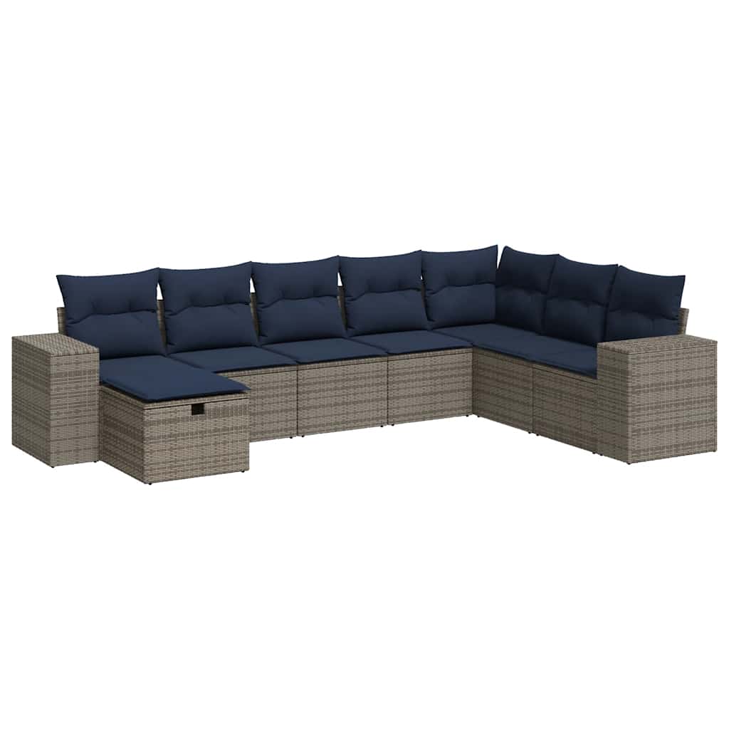 Sofasæt Til Haven 8 Dele Med Hynder Polyrattan - Billede 2