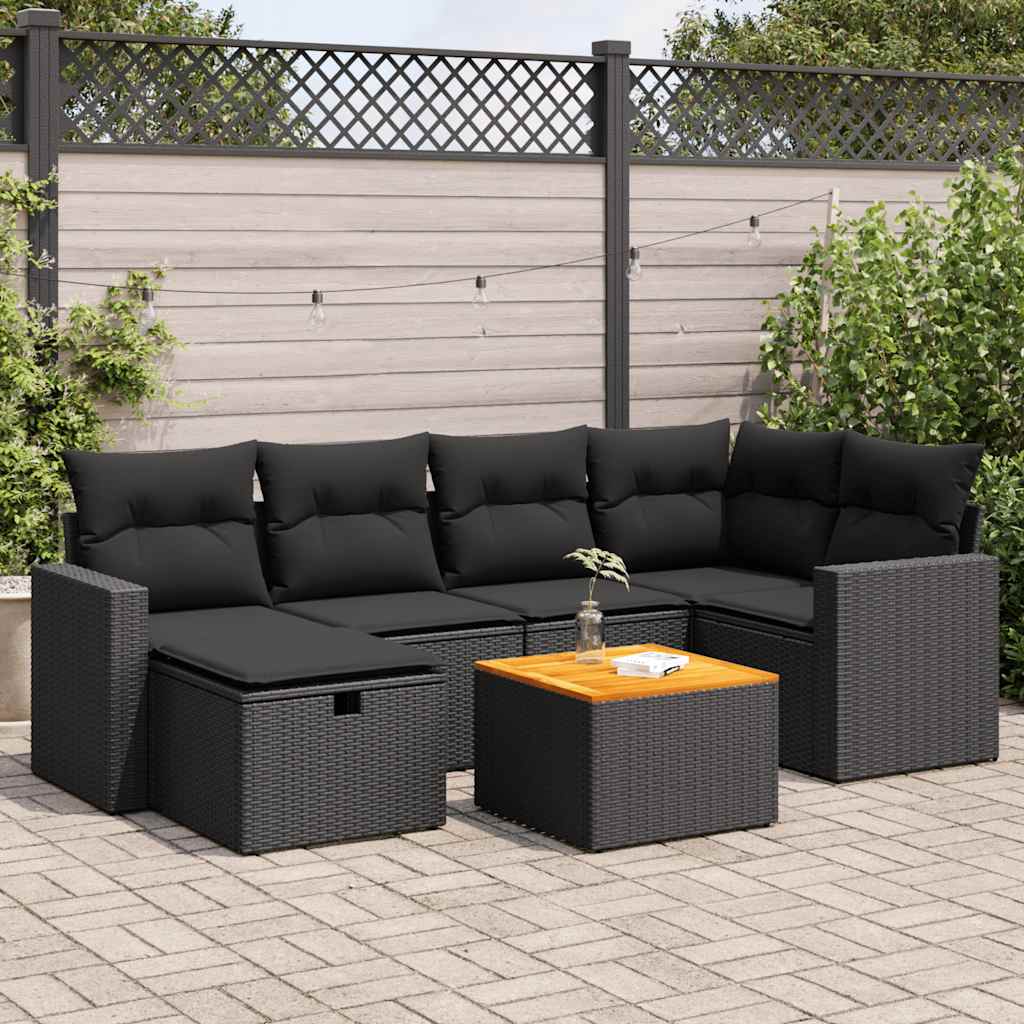 Sofasæt Til Haven 7 Dele Med Hynder Polyrattan - Variant 3325786