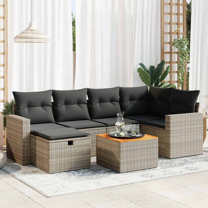 Sofasæt Til Haven 7 Dele Med Hynder Polyrattan - Variant 3325791
