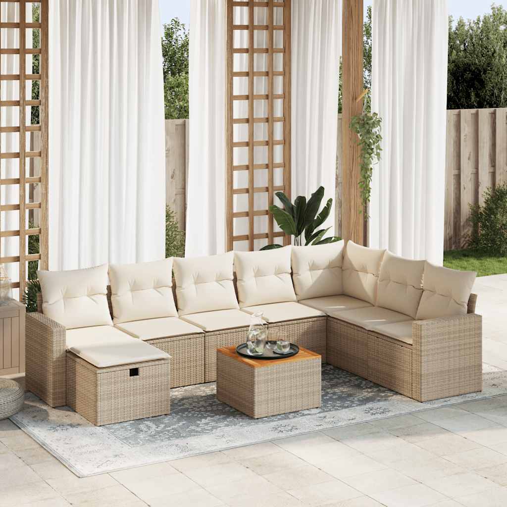 Sofasæt Til Haven 9 Dele Med Hynder Polyrattan - Hovedbillede