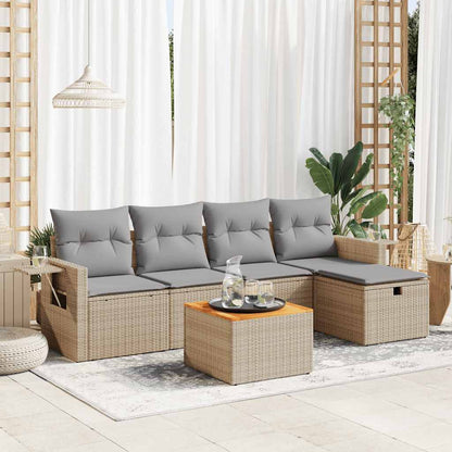 Sofasæt Til Haven 6 Dele Med Hynder Polyrattan - Variant 3325811