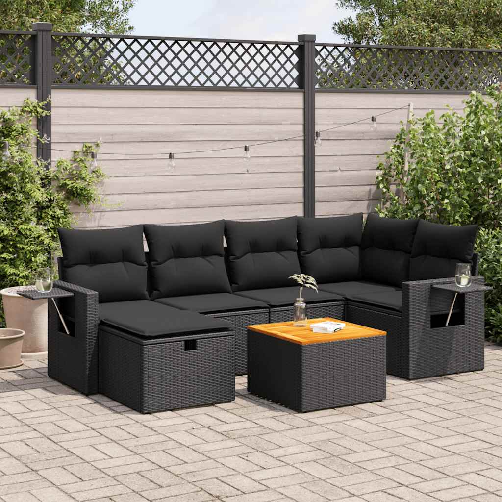 Sofasæt Til Haven 7 Dele Med Hynder Polyrattan - Variant 3325814