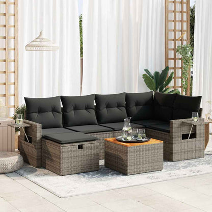 Sofasæt Til Haven 7 Dele Med Hynder Polyrattan - Variant 3325819
