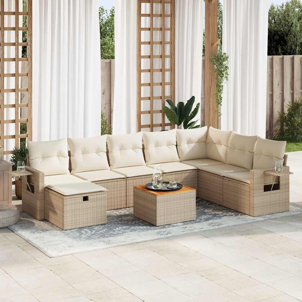 Sofasæt Til Haven 9 Dele Med Hynder Polyrattan - Hovedbillede