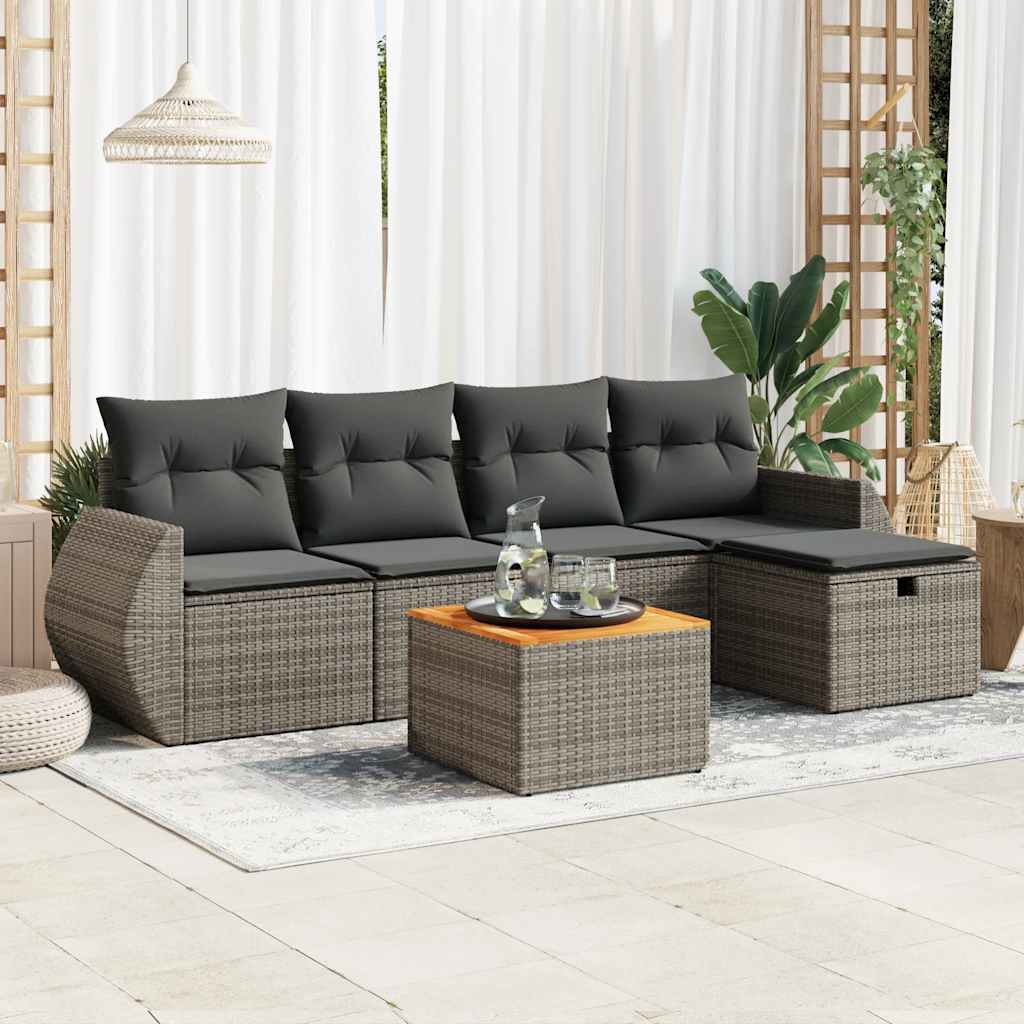 Sofasæt Til Haven 6 Dele Med Hynder Polyrattan - Variant 3325840