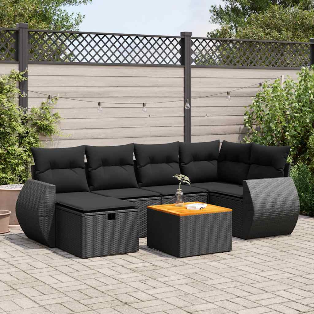 Sofasæt Til Haven 7 Dele Med Hynder Polyrattan - Variant 3325842