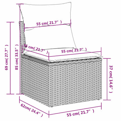 Sofasæt Til Haven 7 Dele Med Hynder Polyrattan - Billede 15