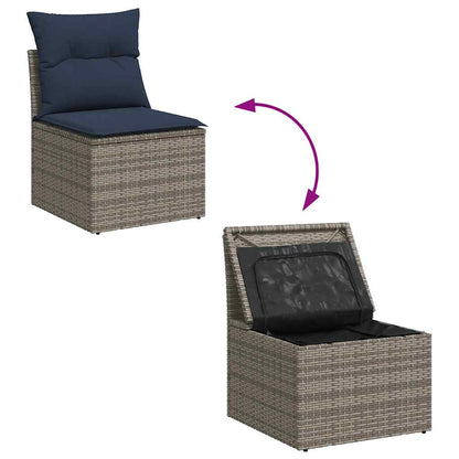 Sofasæt til Haven 8 Dele med Hynder Polyrattan Grå - billede 8